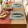 image:imageDII Tonal Recycled Cotton Slubby Rib Tabletop Collection Table Runner 14x72 Leather BrownBlack