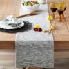 image:imageDII Tonal Recycled Cotton Slubby Rib Tabletop Collection Table Runner 14x72 Leather BrownBlack