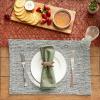 image:imageDII Tonal Recycled Cotton Slubby Rib Tabletop Collection Table Runner 14x72 Leather BrownBlack