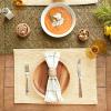 image:imageDII Tonal Recycled Cotton Slubby Rib Tabletop Collection Table Runner 14x72 Leather BrownHoney Gold