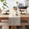 image:imageDII Tonal Recycled Cotton Slubby Rib Tabletop Collection Table Runner 14x72 Leather BrownLeather Brown