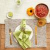 image:imageDII Tonal Recycled Cotton Slubby Rib Tabletop Collection Table Runner 14x72 Leather BrownLeather Brown