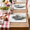 image:imageDII Tonal Recycled Cotton Slubby Rib Tabletop Collection Table Runner 14x72 Leather BrownLight Gray