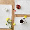 image:imageDII Tonal Recycled Cotton Slubby Rib Tabletop Collection Table Runner 14x72 Leather BrownLight Gray
