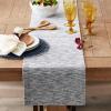 image:imageDII Tonal Recycled Cotton Slubby Rib Tabletop Collection Table Runner 14x72 Leather BrownNavy
