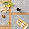 image:imageDII Tonal Recycled Cotton Slubby Rib Tabletop Collection Table Runner 14x72 Leather BrownNavy