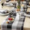 image:imageDII TriColor Check Collection 100 Cotton Tabletop Table Runner 14x108 BlackBlack