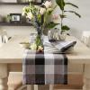 image:imageDII TriColor Check Collection 100 Cotton Tabletop Table Runner 14x108 BlackBlack