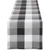 image:imageDII TriColor Check Collection 100 Cotton Tabletop Table Runner 14x108 BlackBlack