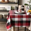 image:imageDII TriColor Check Collection 100 Cotton Tabletop Table Runner 14x108 BlackCardinal Red