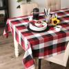 image:imageDII TriColor Check Collection 100 Cotton Tabletop Table Runner 14x108 BlackCardinal Red