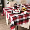 image:imageDII TriColor Check Collection 100 Cotton Tabletop Table Runner 14x108 BlackCardinal Red