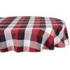 image:imageDII TriColor Check Collection 100 Cotton Tabletop Table Runner 14x108 BlackCardinal Red
