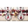 image:imageDII TriColor Check Collection 100 Cotton Tabletop Table Runner 14x108 BlackCardinal Red