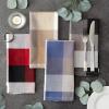 image:imageDII TriColor Check Collection 100 Cotton Tabletop Table Runner 14x108 BlackCardinal Red