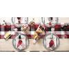 image:imageDII TriColor Check Collection 100 Cotton Tabletop Table Runner 14x108 BlackCardinal Red