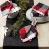 image:imageDII TriColor Check Collection 100 Cotton Tabletop Table Runner 14x108 BlackCardinal Red