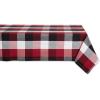 image:imageDII TriColor Check Collection 100 Cotton Tabletop Table Runner 14x108 BlackCardinal Red