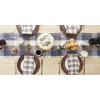image:imageDII TriColor Check Collection 100 Cotton Tabletop Table Runner 14x108 BlackFrench Blue