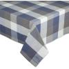 image:imageDII TriColor Check Collection 100 Cotton Tabletop Table Runner 14x108 BlackFrench Blue