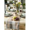 image:imageDII TriColor Check Collection 100 Cotton Tabletop Table Runner 14x108 BlackStone