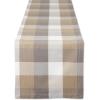image:imageDII TriColor Check Collection 100 Cotton Tabletop Table Runner 14x108 BlackStone