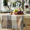 image:imageDII TriColor Check Collection 100 Cotton Tabletop Table Runner 14x108 BlackStone