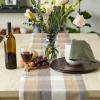 image:imageDII TriColor Check Collection 100 Cotton Tabletop Table Runner 14x108 BlackStone