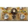 image:imageDII TwoToned Collection Tabletop Placemat Set Vintage Red 6 PieceHoney Gold