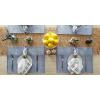 image:imageDII TwoToned Collection Tabletop Placemat Set Vintage Red 6 PieceStonewash Blue