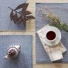 image:imageDII TwoToned Collection Tabletop Placemat Set Vintage Red 6 PieceStonewash Blue