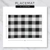 image:imageDII Veranda Plaid Collection Decorative Cotton Everyday Tabletop Table Runner 14x108Placemat Set  13x19