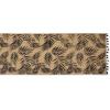 image:imageDII Woven Tabletop Collection Natural Jute Table Runner 14x72 Black Fern Print