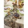 image:imageDII Woven Tabletop Collection Natural Jute Table Runner 14x72 Black Fern Print