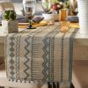 image:imageDII Woven Tabletop Collection Natural Jute Table Runner 14x72 Mineral Aztec PrintTable Runner  14x72