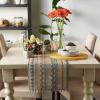 image:imageDII Woven Tabletop Collection Natural Jute Table Runner 14x72 Mineral Aztec PrintTable Runner  14x72