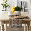 image:imageDII Woven Tabletop Collection Natural Jute Table Runner 14x72 Mineral Aztec PrintTable Runner  14x72