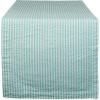 image:imageDII 100 Cotton Seersucker Striped Tabletop Collection Gray Table Runner 14x108 1 PieceAqua