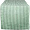 image:imageDII 100 Cotton Seersucker Striped Tabletop Collection Gray Table Runner 14x108 1 PieceGreen