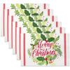 image:imageDII Boughs of Holly Collection Decorative Holiday Dining Table amp Kitchen Dcor Placemat Set 13x19Christmas Greenery 6 CountPlacemat Set  13x19