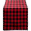 image:imageDII Buffalo Check Reversible Collection Tabletop Table Runner 14x72 Red amp Black72 x 14 Rectangular