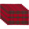 image:imageDII Farmhouse Christmas Plaid Dining Table amp Kitchen Dcor Holiday Placemat Set 13x19 Red amp Green 6 CountHoliday Placemat Set  13x19