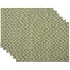 image:imageDII Farmhouse Stripe Woven Tabletop Collection Placemat Set 13x1725 Gray 6 PieceAntique Green