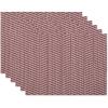 image:imageDII Farmhouse Stripe Woven Tabletop Collection Placemat Set 13x1725 Gray 6 PieceBarn Red