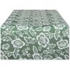 image:imageDII Floral Outdoor Tabletop Collection Water Resistant 14x72 Runner Artichoke Green