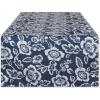 image:imageDII Floral Outdoor Tabletop Collection Water Resistant 14x72 Runner Nautical Blue