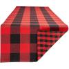 image:imageDII Gingham Check Tabletop Collection RedBlack Table Runner 14x72Red  Black
