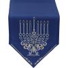 image:imageDII Hanukkah Tabletop Decoration Festival of Lights Celebration Dcor Placemat Set 20x20 Dove 4 PieceEmbroidered Menorah