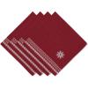 image:imageDII Holiday Nordic Dining Kitchen amp Table Dcor Collection Christmas Placemat Set 13x19 Jacquard Stripe Snowflake 4 PieceEmbroidered Snowflake