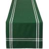 image:imageDII Holiday Sparkle Sprigs Collection Kitchen Dcor amp Table Decoration Christmas Table Runner 14x108 Green Dobby StripeGreen Dobby Stripe